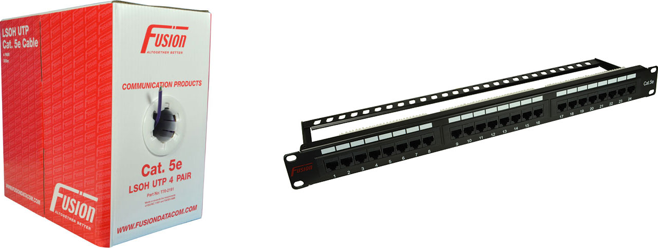 Cat 5e Data Cabling & Patch Panel